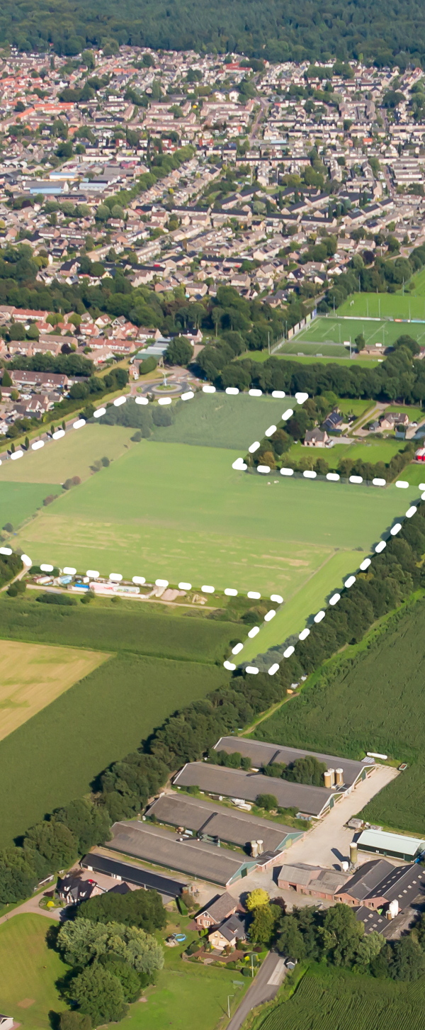 Vogelvluchtimpressie ontwikkellocatie Halvinkhuizen