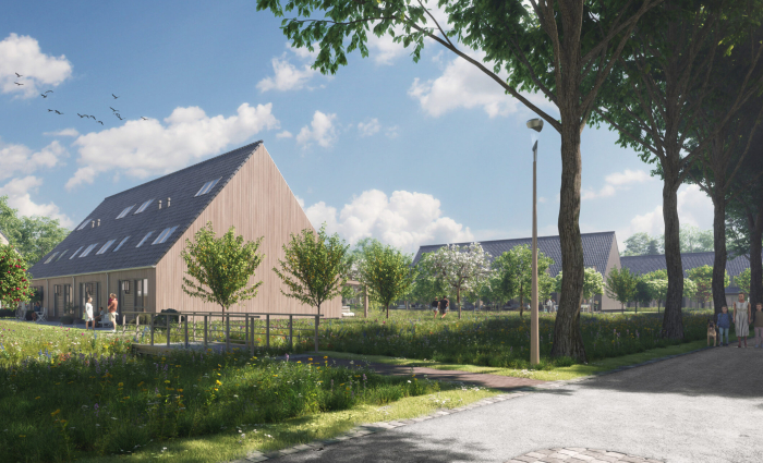 Impressie beeld van de groene omgeving in De Boomgaard in de Voorlei in Leidschendam