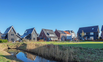 Verschillende woningen in een groene omgeving 