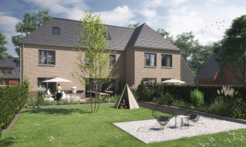Tuin aanzicht van een woning in Het Lint
