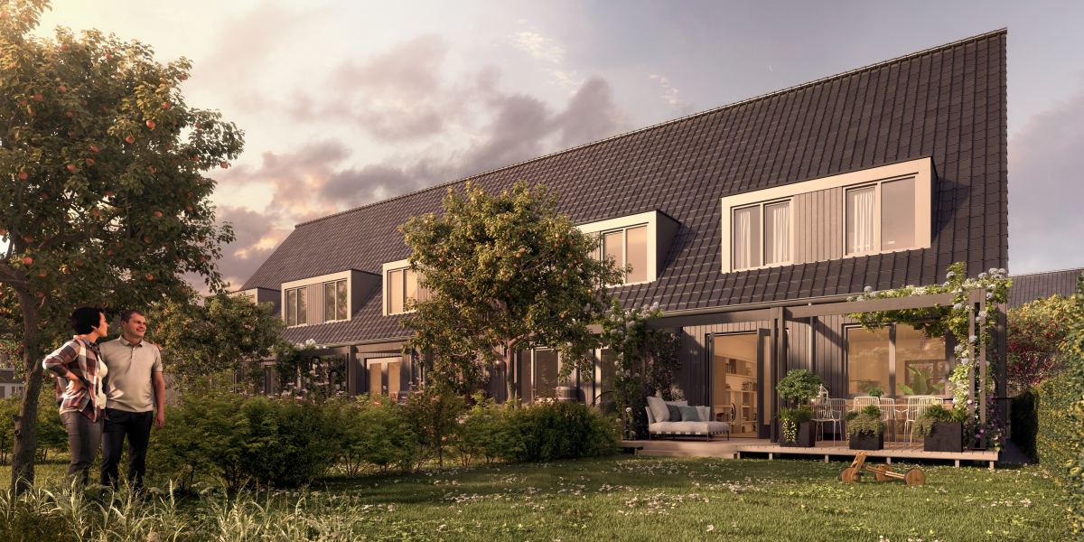 Achterzijde woningen De Boomgaard